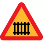 Gate ahead sign vector illustration