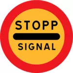 Segnale stradale di stop segnale grafica vettoriale