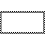 Vector illustration of checkered pattern rectangular border