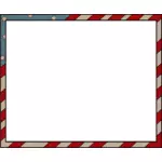 अमेरिकी ध्वज शैली आयताकार बॉर्डर वेक्टर छवि