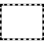Black and white striped rectangular border vector drawing