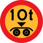 10 ton payload vector road sign