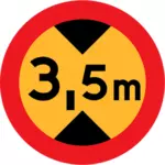 cartello stradale di m 3,5 traffico vettoriale