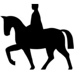 Horserider foran veien tegnet ikonet vektor image