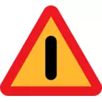 Dangers road vector sign