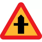 Kreuzung Verkehrszeichen Vektor-Bild