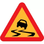 滑りやすい路面ベクトル記号