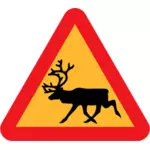 Vilda djur trafik skylt vektor