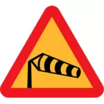 Seite Winde Vektor Verkehrszeichen
