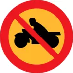 No motorbikes vector road sign