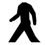Part of pedestrian crossing sign vector image