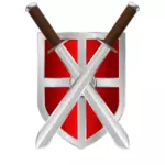 мечи и щит векторное изображение