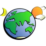 Cartoon vector illustraties van Aussie aarde