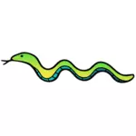 Yeşil yılan vektör görüntü