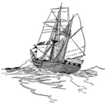 Staré plachetnice kreslení