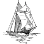 Barcă cu pânze de desen