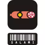 萨拉米香肠图标矢量图像