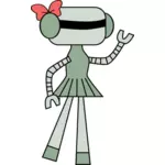 Dibujo vectorial de chica robot