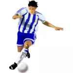 फुटबाल खिलाड़ी वेक्टर छवि