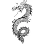Desenho de um dragão vetorial