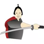 Samuray adam vektör görüntü