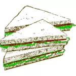Três sanduíches com alface