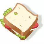 Vector Illustrasjon av vegetariske sandwich