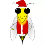 Санта мед пчела векторное изображение