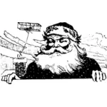 Santa přijde o letadlo vektorové kreslení