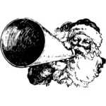 Санта с tannoy векторное изображение