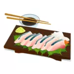 Image vectorielle sashimi