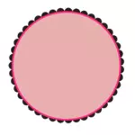 ピンクの丸いフレーム