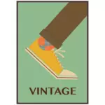 Vintage kenkä vektori kuva