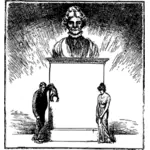 Мужчина и женщина ниже матери статуя векторных картинок