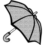 Ojämn paraply linje vektorbild