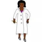 Imagen vectorial científico mujer afroamericana