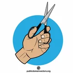 Concepto de logotipo de la barbería de tijeras