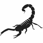 Skorpion Silhouette Tattoo Kunst
