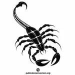 Scorpion stensil vektor seni