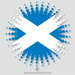 Scottish flag halftone effect