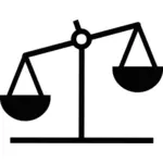 Image vectorielle d'icône de balances de pesage