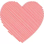 Scribbled heart vector image