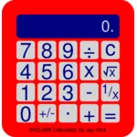 Calculator de roşu şi albastru vector imagine
