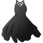Czarna sukienka wektor wyobrażenie o osobie