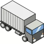 コンテナー積載トラックのベクトル画像