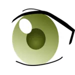 Left manga eye vector image