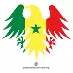Bandera de Senegal en forma del águila