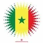 Bandera de Senegal en forma de semitono