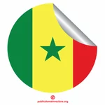 Senegal flag peeling sticker