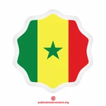 Senegal flag label